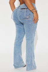 Get Through It Stretch Bootcut Jeans - Light Wash