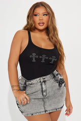 Crossed Your Mind Bodysuit - Black