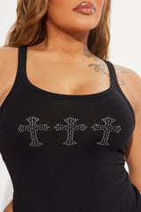 Crossed Your Mind Bodysuit - Black
