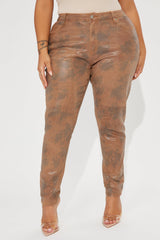 Wild West Washed Skinny Pant - Brown