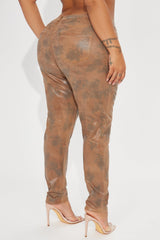 Wild West Washed Skinny Pant - Brown
