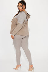 Yazmine Vintage Wash Legging Set - Taupe