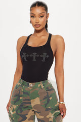 Crossed Your Mind Bodysuit - Black
