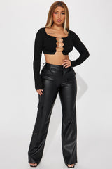 Long Rides Faux Leather Pant - Black