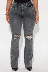 Tall Babetown Bootcut Jeans - Grey