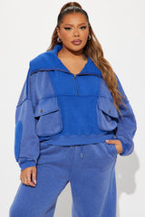 Vanessa Washed Jogger Pant Set - Blue