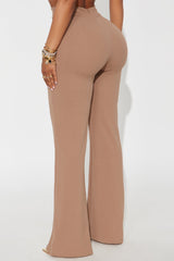 Petite Victoria High Waisted Dress Pants - Taupe