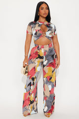 Art Scene Pant Set - Multi Color