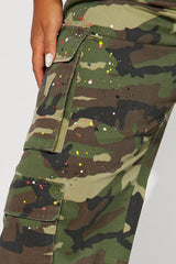 You Lost Me Camo Cargo Pant - Olive/combo