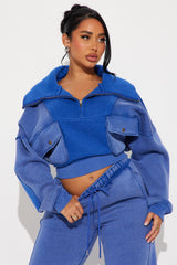 Vanessa Washed Jogger Pant Set - Blue