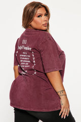 111 Angel Number Tunic Top - Burgundy