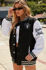 Las Vegas Raiders Letterman Jacket - Black/White