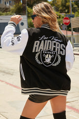 Las Vegas Raiders Letterman Jacket - Black/White