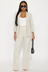 Victoria High Waisted Dress Pants - Oatmeal