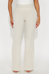 Victoria High Waisted Dress Pants - Oatmeal