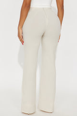 Victoria High Waisted Dress Pants - Oatmeal