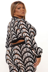 Don't Try So Sweater Pant Set - Black/combo