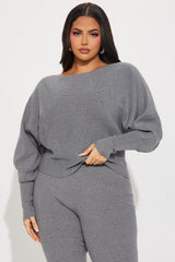 Elise Sweater Pant Set - Heather Grey