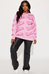 Barbie World Crew Neck Sweater - Pink