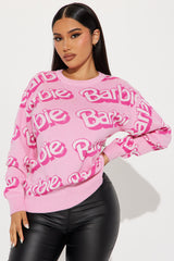Barbie World Crew Neck Sweater - Pink