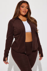 Weekend Chill Terry Cloth Pant Set - Chocolate