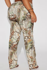 Weekend Trip Camo Stretch Cargo Jean - Taupe/combo
