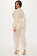 Gabrielle Pant Set - Taupe/combo