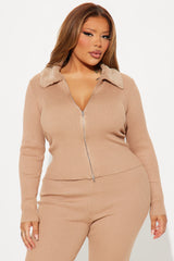 Cozy Up Ribbed Sweater Pant Set - Mocha