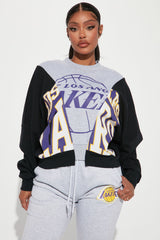 Lakers Splice Sweatshirt - Black/Grey
