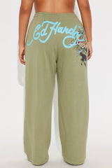 Ed Hardy Butterfly Pant - Sage