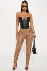 Wild West Washed Skinny Pant - Brown