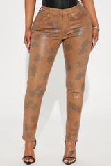 Wild West Washed Skinny Pant - Brown