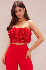 Anna Rose Pant Set - Red