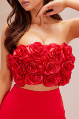 Anna Rose Pant Set - Red