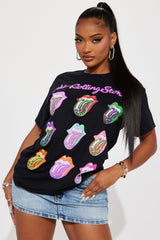 Want A Taste Rolling Stones Pop Art Tee - Black Wash