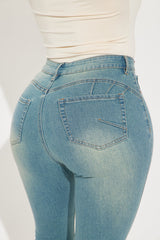 Mesa Booty Lifting Stretch Bootcut Jeans - Medium Blue Wash