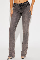 Tall Getting The Boot Mid Rise Jeans - Acid Wash Black