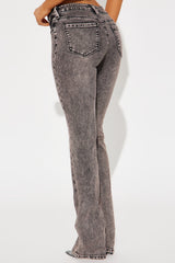 Tall Getting The Boot Mid Rise Jeans - Acid Wash Black