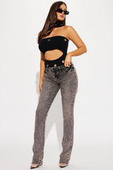 Tall Getting The Boot Mid Rise Jeans - Acid Wash Black