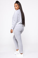 The Original Trendsetter Velour Set - Heather Grey