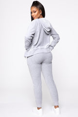 The Original Trendsetter Velour Set - Heather Grey