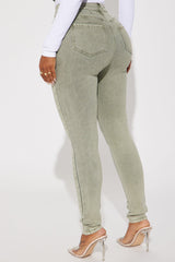 Shape Up Sculpting Stretch Skinny Jeans - Green