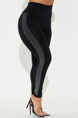 Let's Have Some Fun Embellished Legging - Black