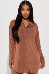 Don't Stop Slinky Legging Set - Mocha