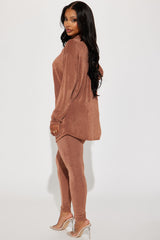 Don't Stop Slinky Legging Set - Mocha