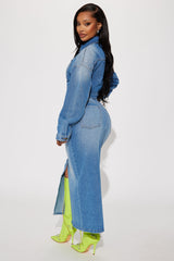 New Mood Denim Skirt Set - Medium Wash
