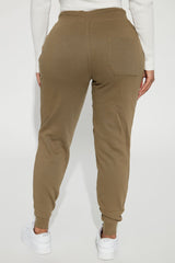 Stole Your Boyfriend's Oversized Jogger - Olive