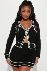 Hot Gossip Sweater Skirt Set - Black