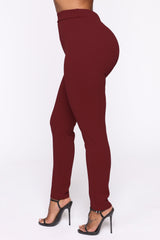 Payin' It Forward Blazer Set - Burgundy