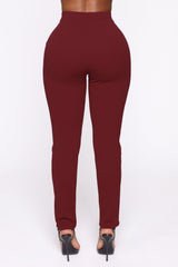 Payin' It Forward Blazer Set - Burgundy